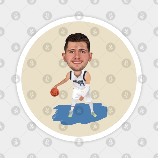 Caricature of Luka Doncic Magnet by Ovibos